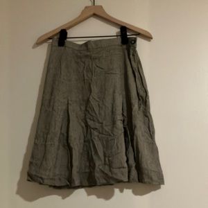 Pleated a-line skirt